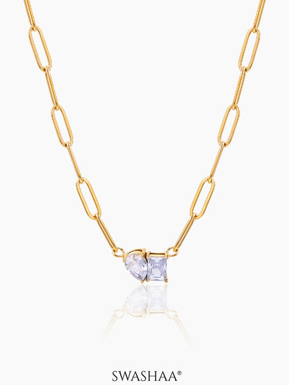 Naila Solitaire 18K Gold Plated Necklace