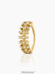 Naima Lattice Diamond 18K Gold Plated Ring