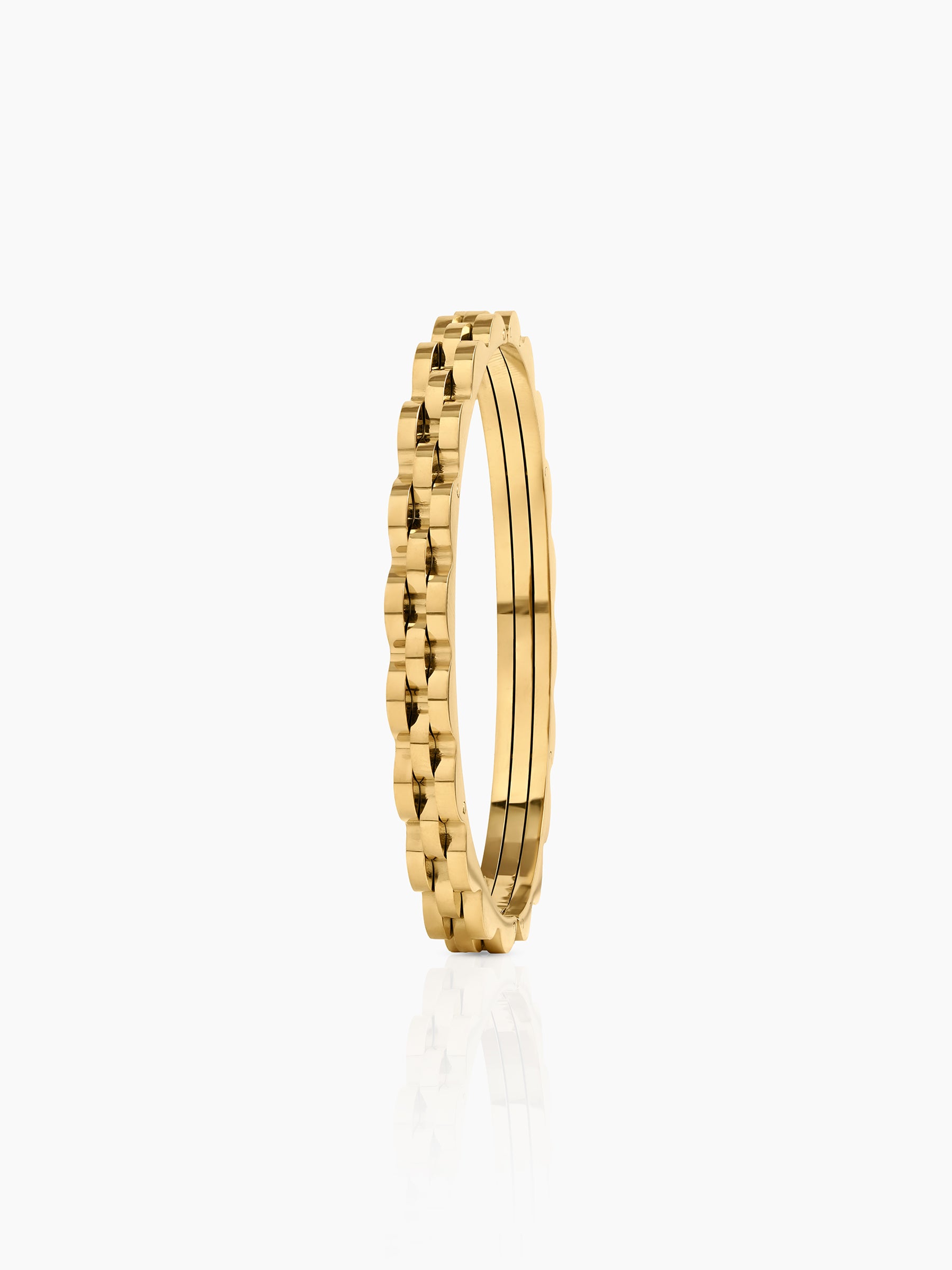 Navika Link 18K Gold Plated Women's Watch Belt Solid Bracelets