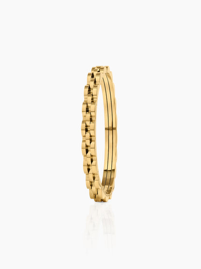 Navika Link 18K Gold Plated Women's Watch Belt Solid Bracelets