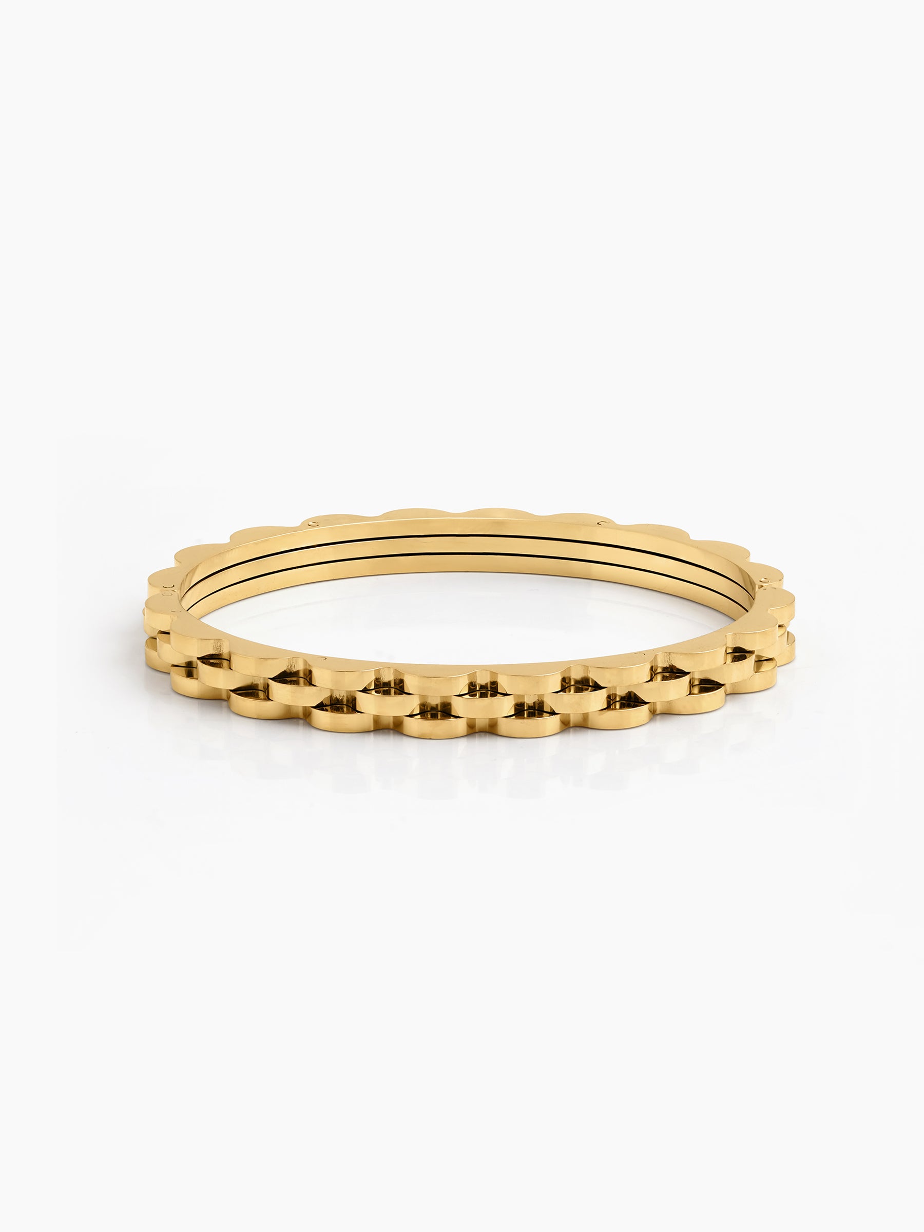 Navika Link 18K Gold Plated Women's Watch Belt Solid Bracelets
