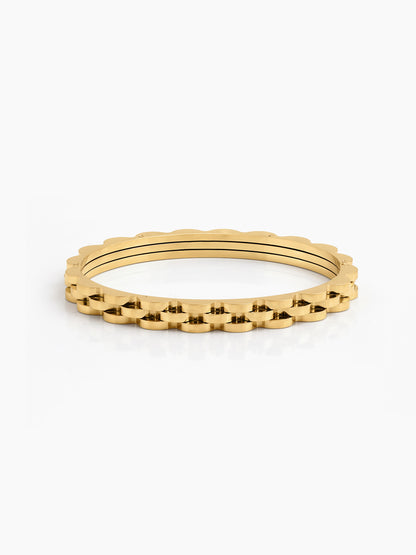 Navika Link 18K Gold Plated Women's Watch Belt Solid Bracelets