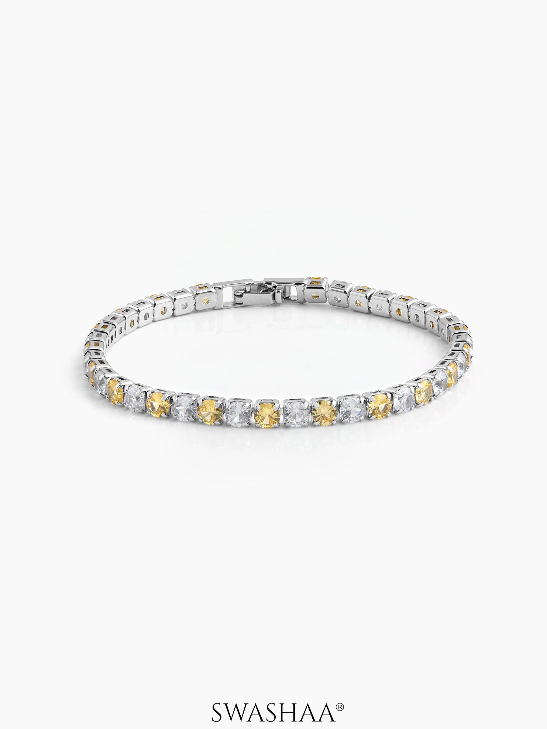 Nayelle Diamond Tennis Bracelet - Swashaa