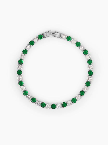 Nayelle Green White Silver Diamond  Rakhi