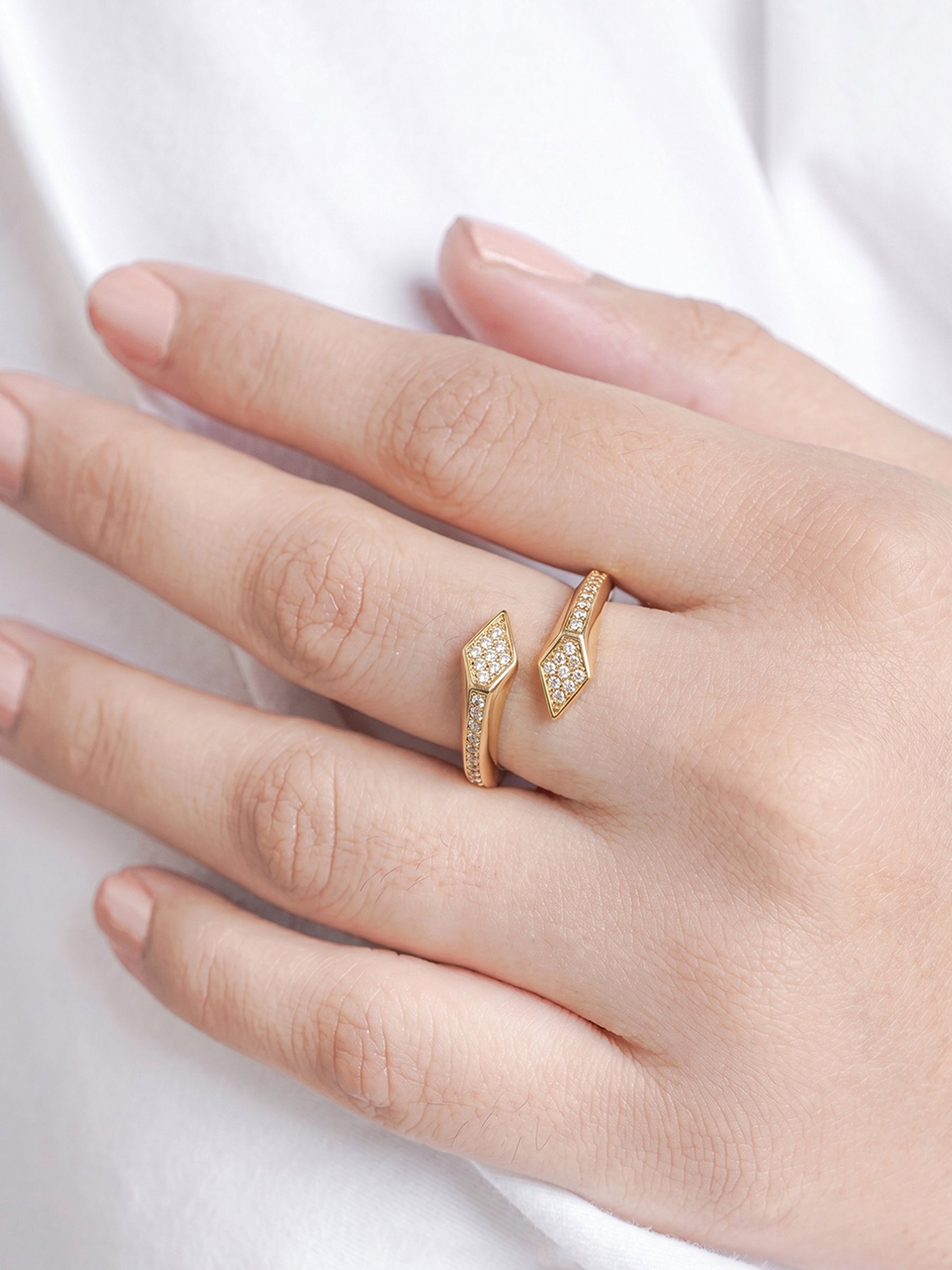 Nerella Diamond 18K Gold Plated Women's Ring - Swashaa