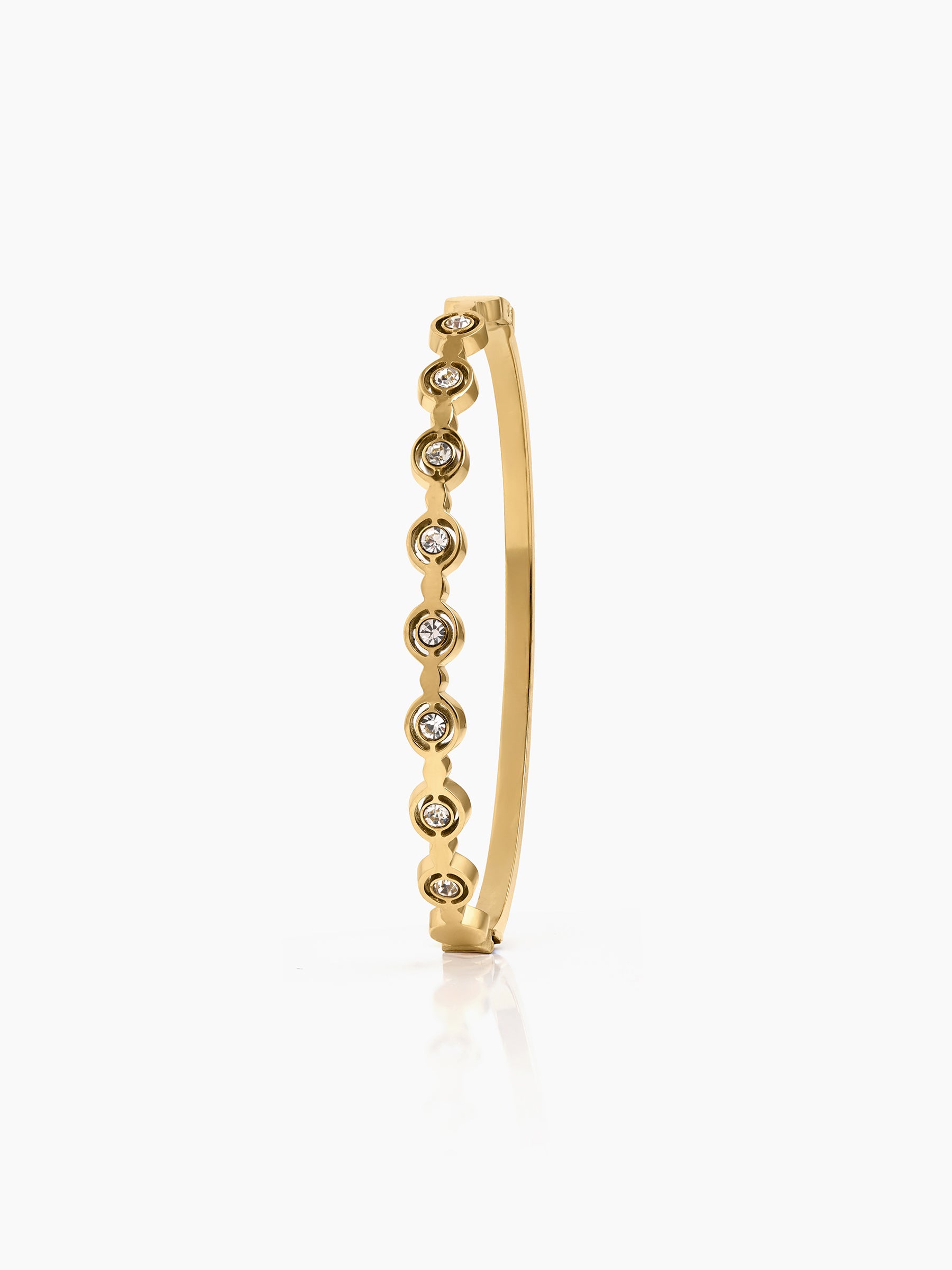 Nerina Diamond 18K Gold Tone Plated Women's Band Bracelet