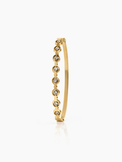 Nerina Diamond 18K Gold Tone Plated Women's Band Bracelet
