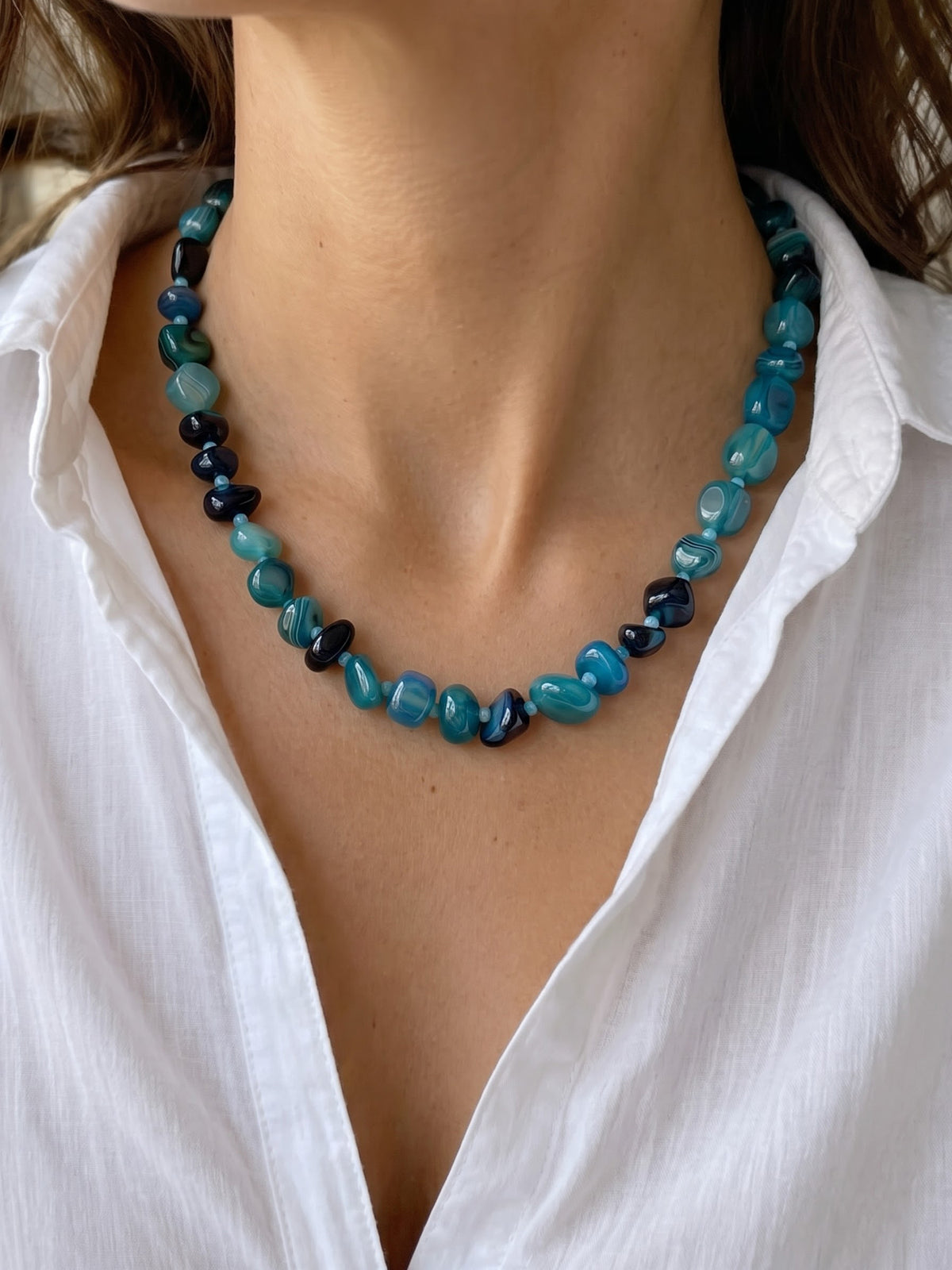Nerissa Blue Women’s Beaded Necklace