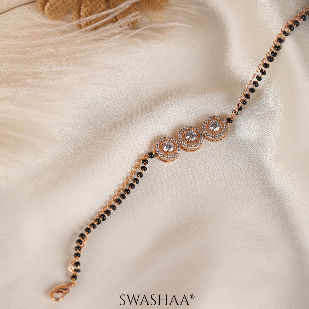 Medussa Rosegold Plated Mangalsutra Bracelet