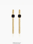 Nichole Chain 18K Gold Plated Earrings