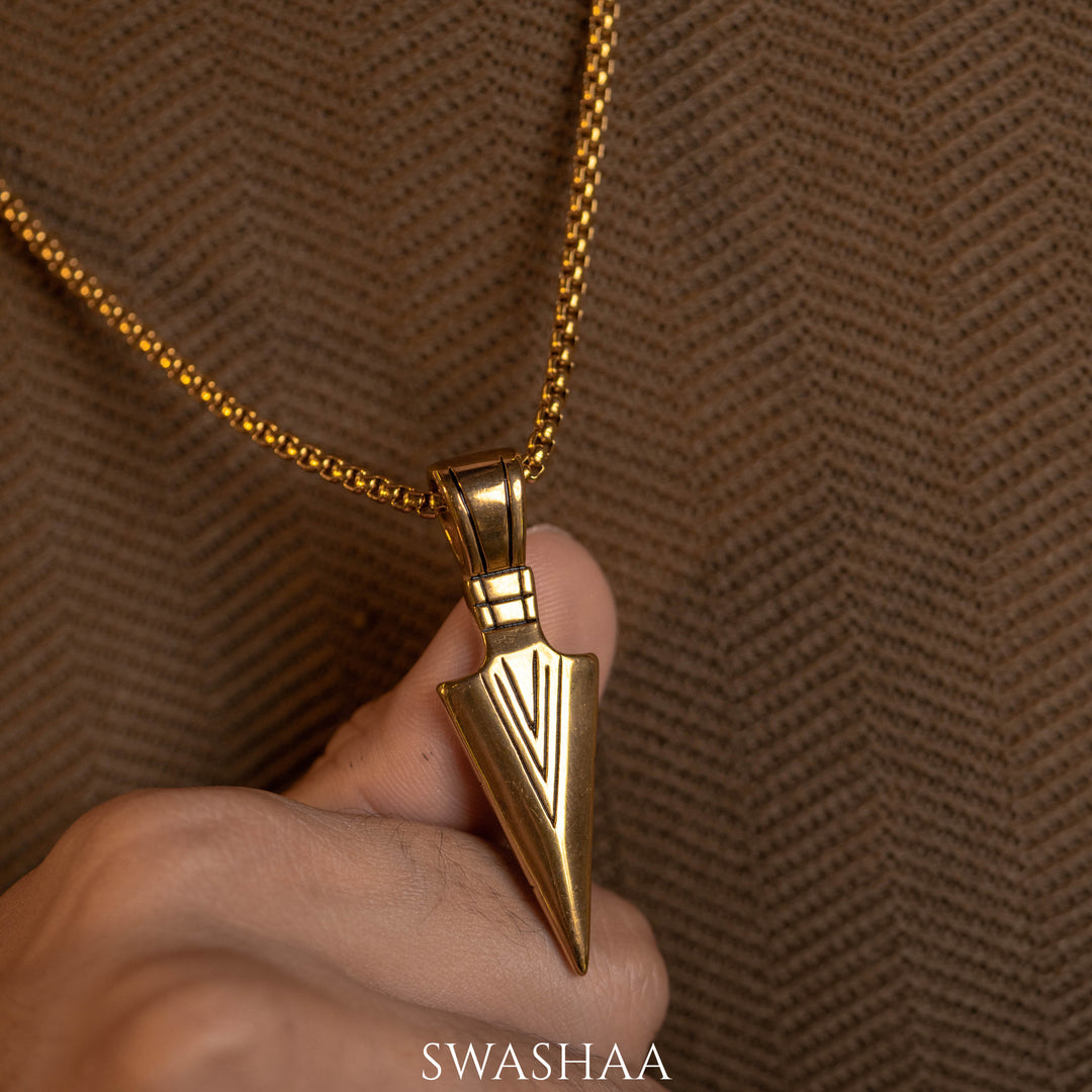 Niko 18K Gold Plated Men's Chain Pendant - Swashaa