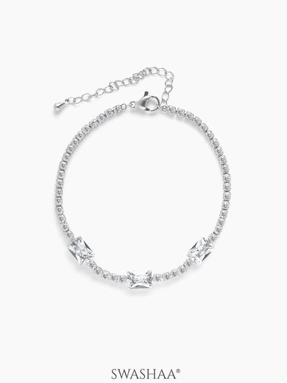 Nikolina Silver Diamond Tennis Loose Bracelet