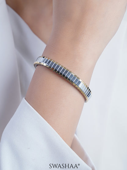 Nirahh Men's Silver Watch Strap Belt Bracelet