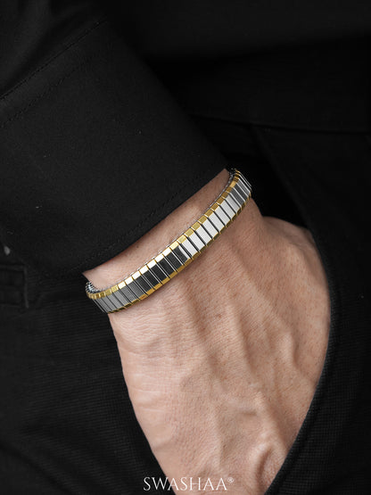 Nirahh Men's Silver Watch Strap Belt Bracelet