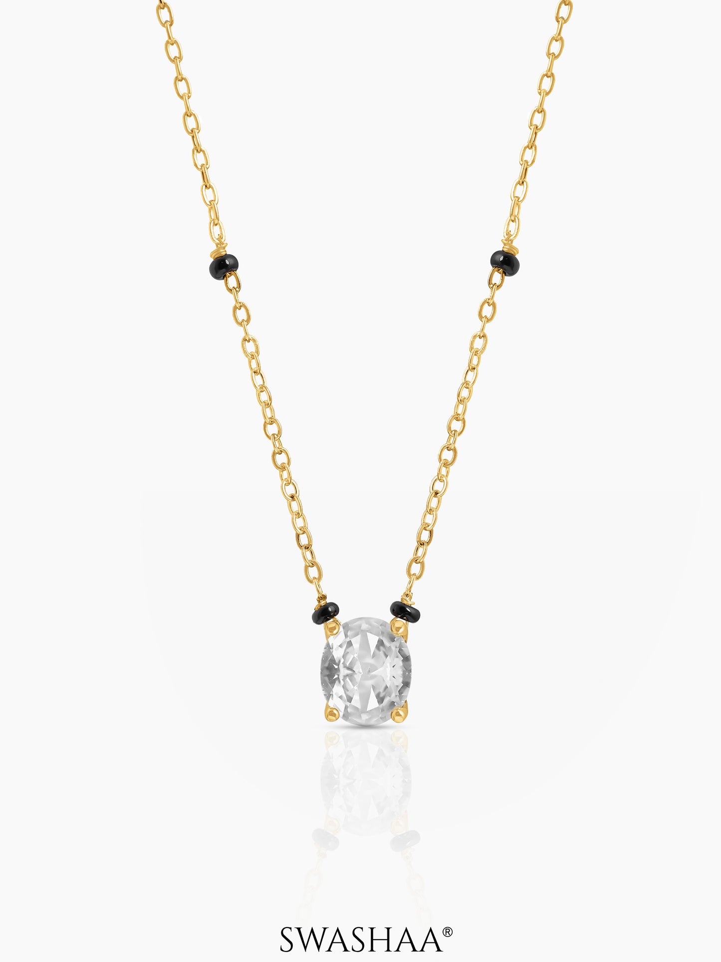 Nirvi Oval Solitaire Mangalsutra