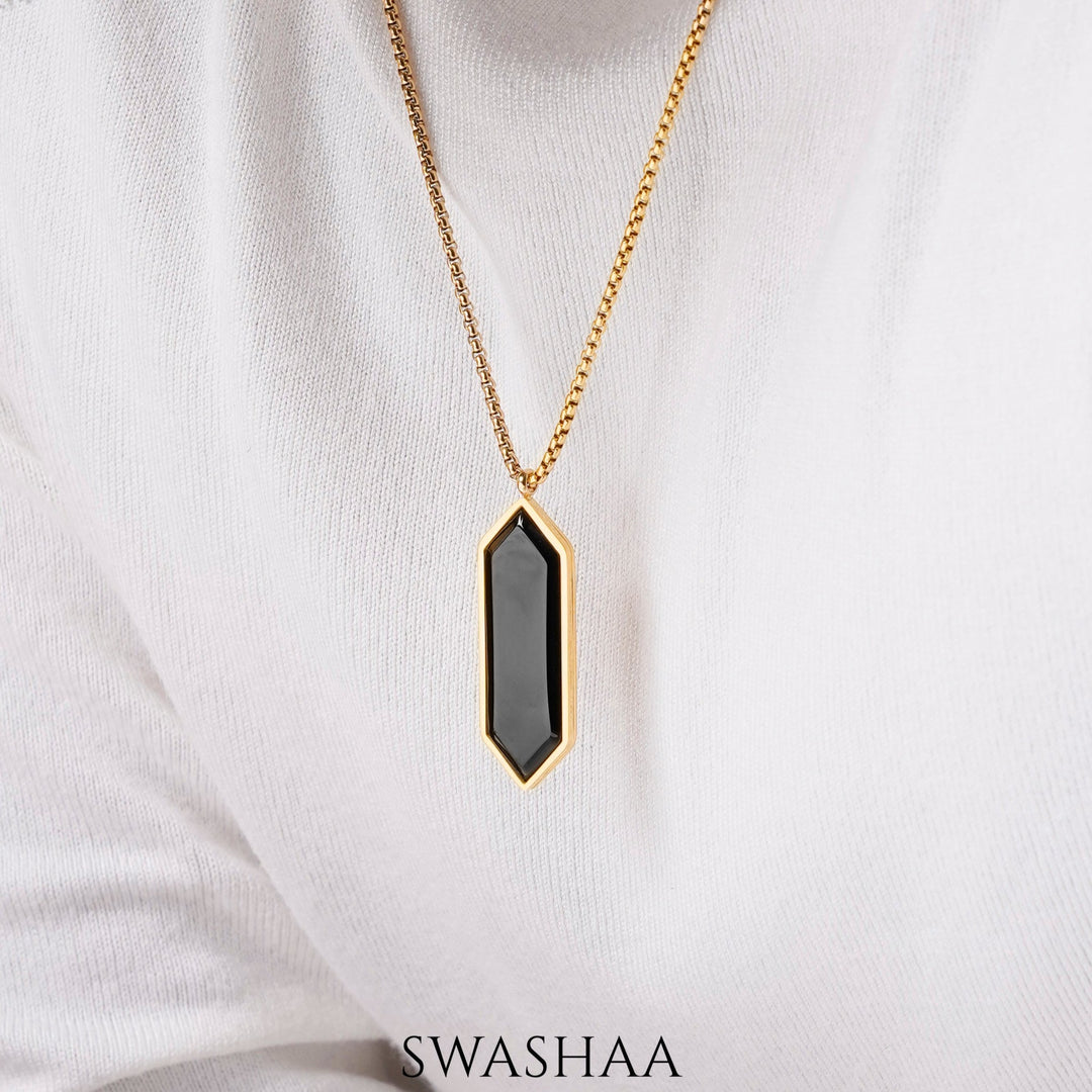 Noble 18K Gold Plated Men's Chain Pendant - Swashaa