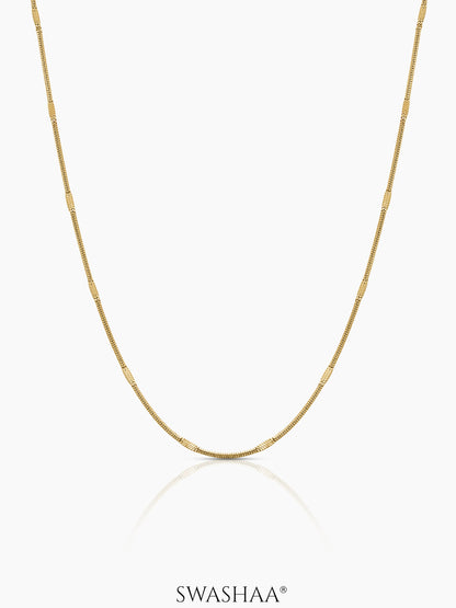 Noelle Silhouette Minimal 18K Gold Plated Women's Chain