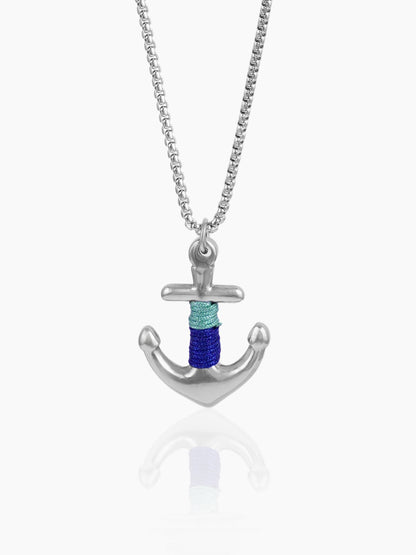 Noro Anchor Silver Men's Chain Pendant