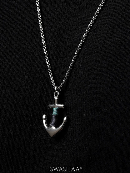 Noro Anchor Silver Men's Chain Pendant