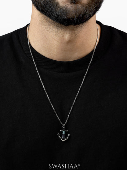 Noro Anchor Silver Men's Chain Pendant