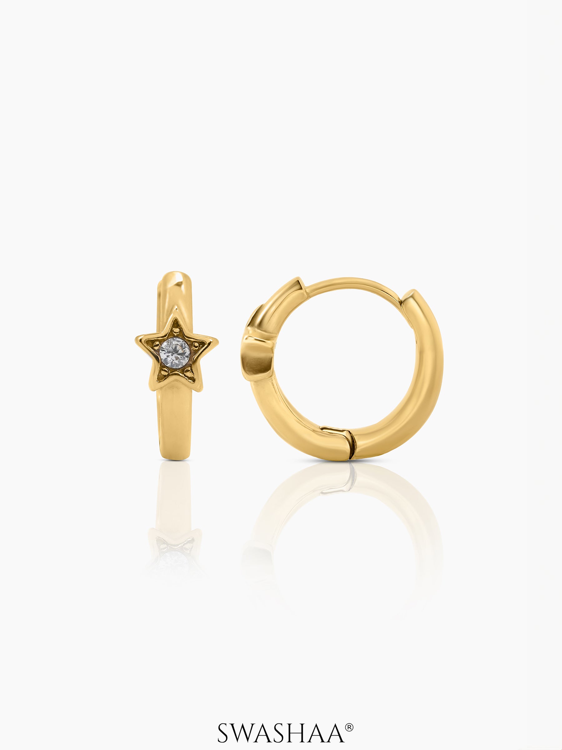 Nova Star Hoop Earrings
