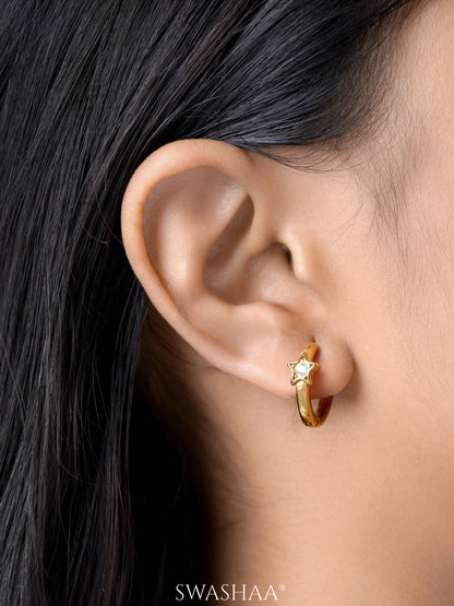 Nova Star Hoop Earrings