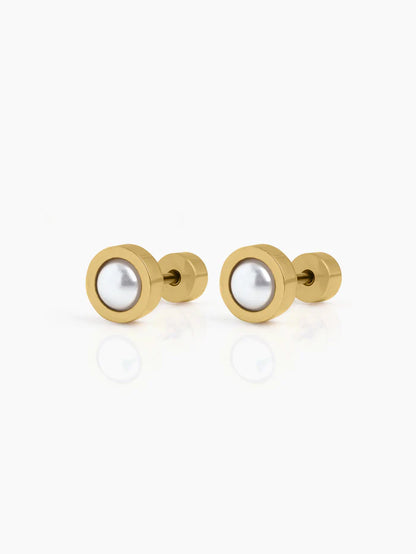 Nubi Pearls 18K Gold Plated Kid's Studs Earrings