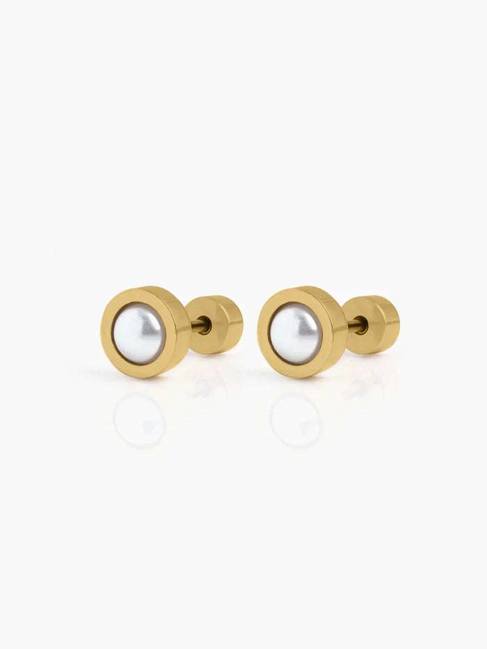 Nubi Pearls 18K Gold Plated Kid's Studs Earrings