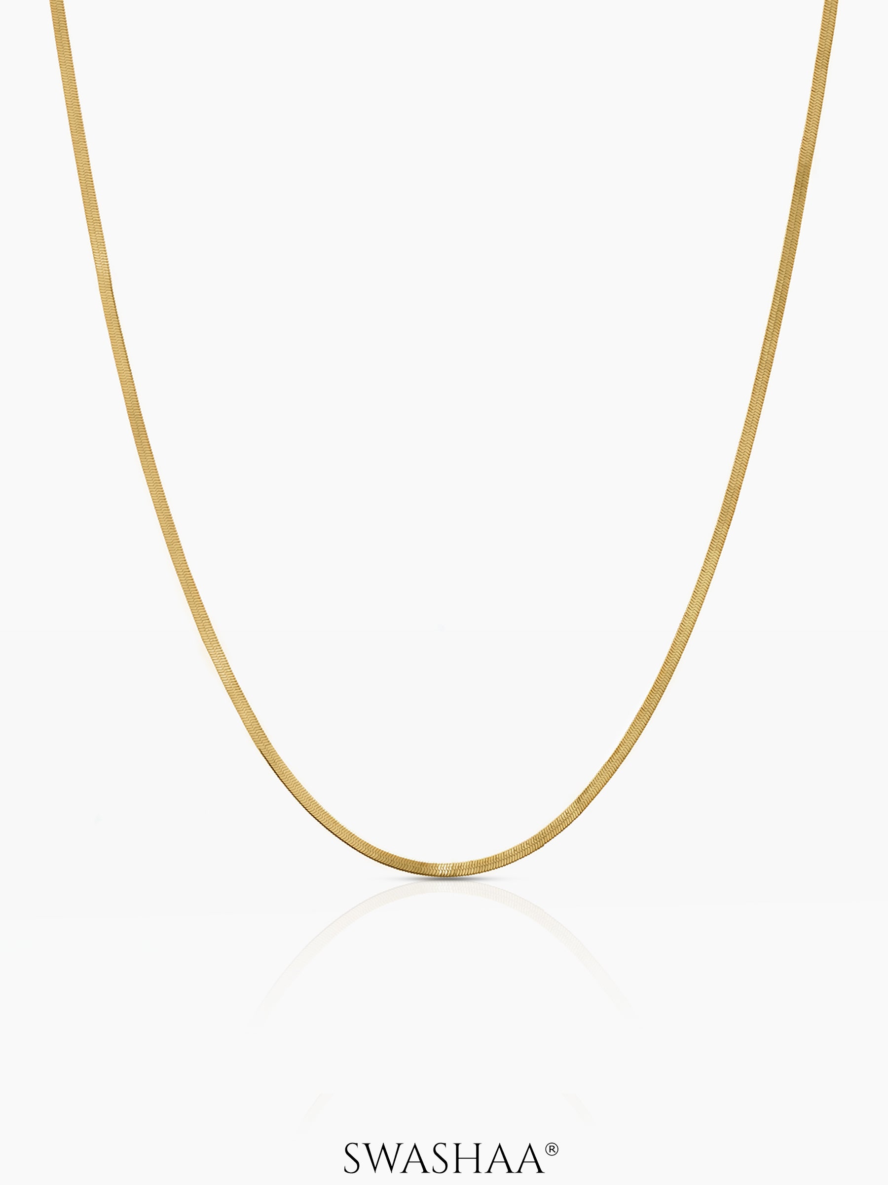 Nyla Flat Snake Women's Chain - Swashaa