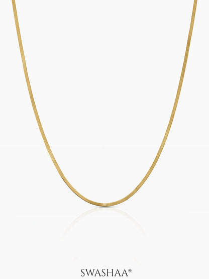 Nyla Flat Snake Women's Chain - Swashaa