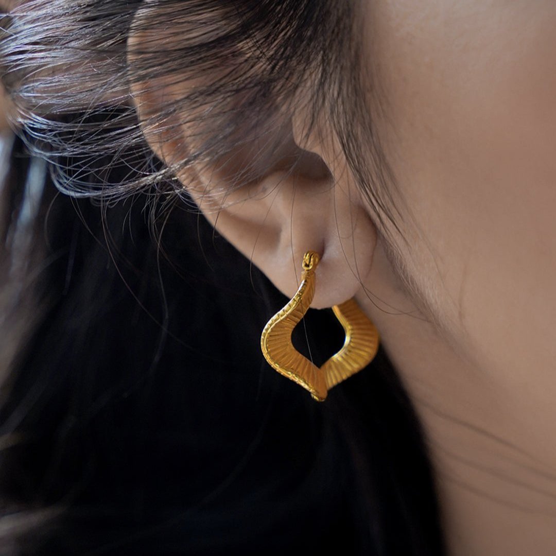 Nyla 18K Gold Plated Hoop Earrings