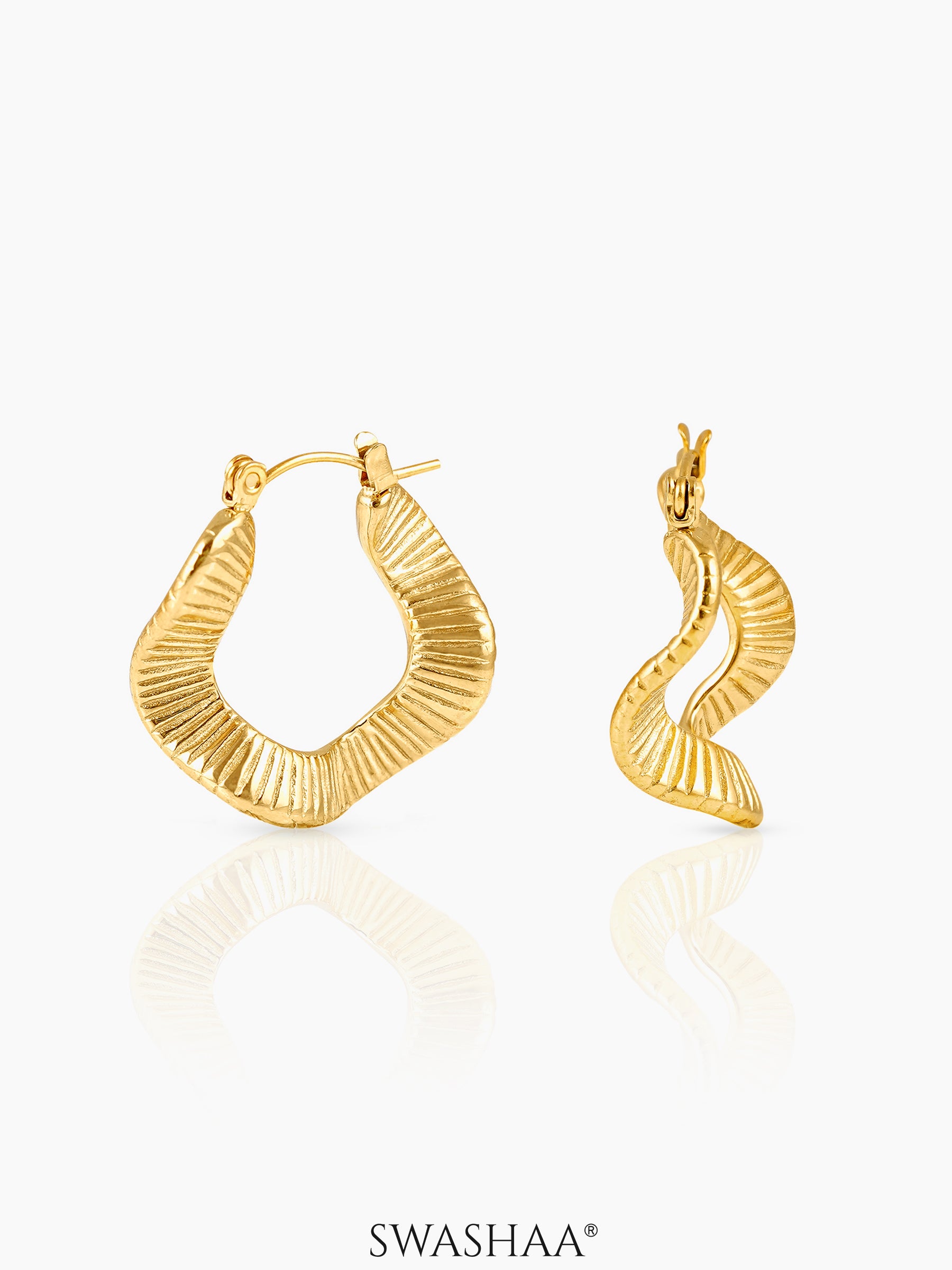 Nyla 18K Gold Plated Hoop Earrings
