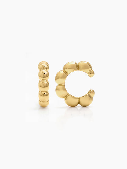 Odessa Bubble Beaded 18K Gold Plated Women's Ear Cuffs