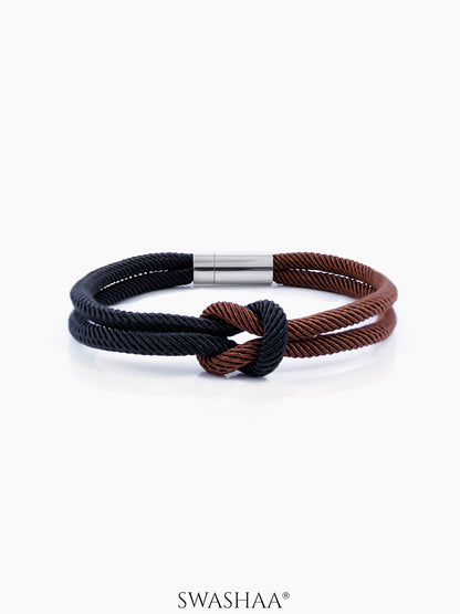 Olake Twin Tone Twisted Men's Rope Bracelet