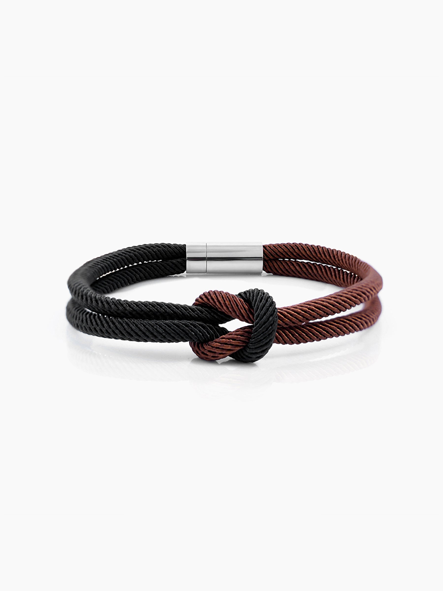 Olake Twin Tone Twisted Men's Rope Bracelet