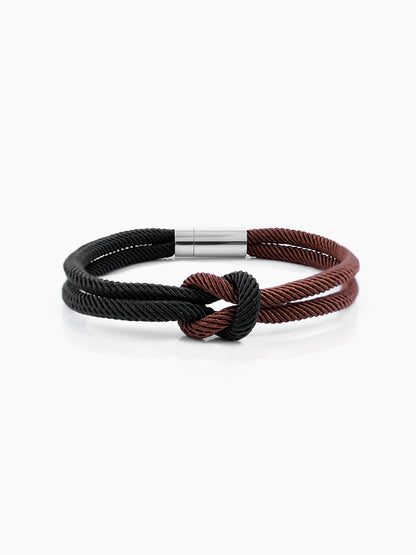 Olake Twin Tone Twisted Men's Rope Bracelet