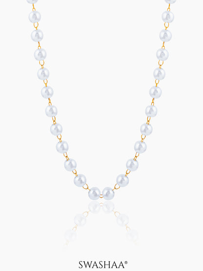 Olay Circular Pearl 18K Gold Plated Necklace