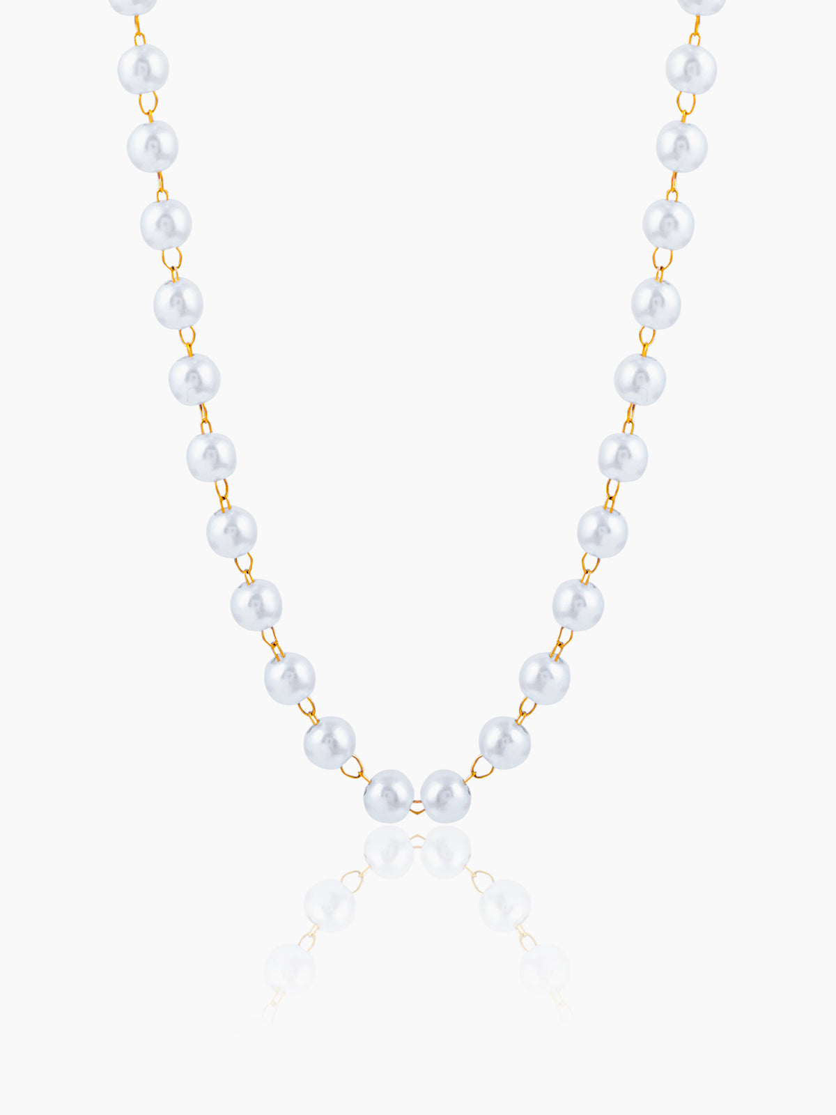 Olay Circular Pearl 18K Gold Plated Necklace