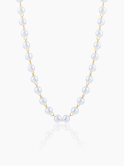 Olay Circular Pearl 18K Gold Plated Necklace