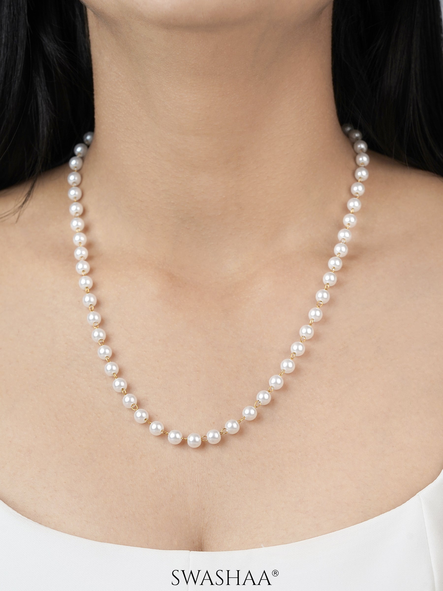 Olay Pearl 18K Gold Plated Necklace