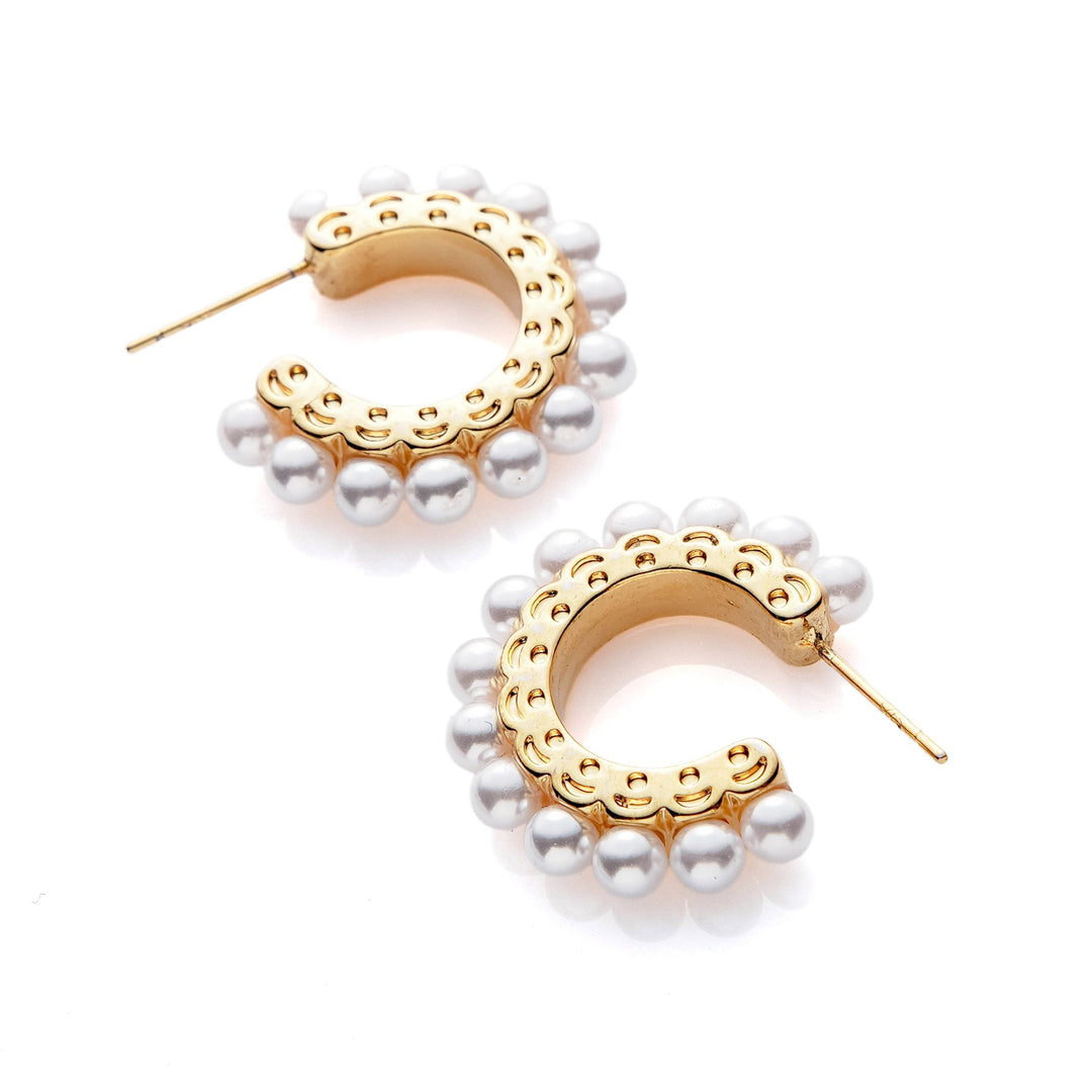 Olga Pearl 18K Gold Plated Earrings