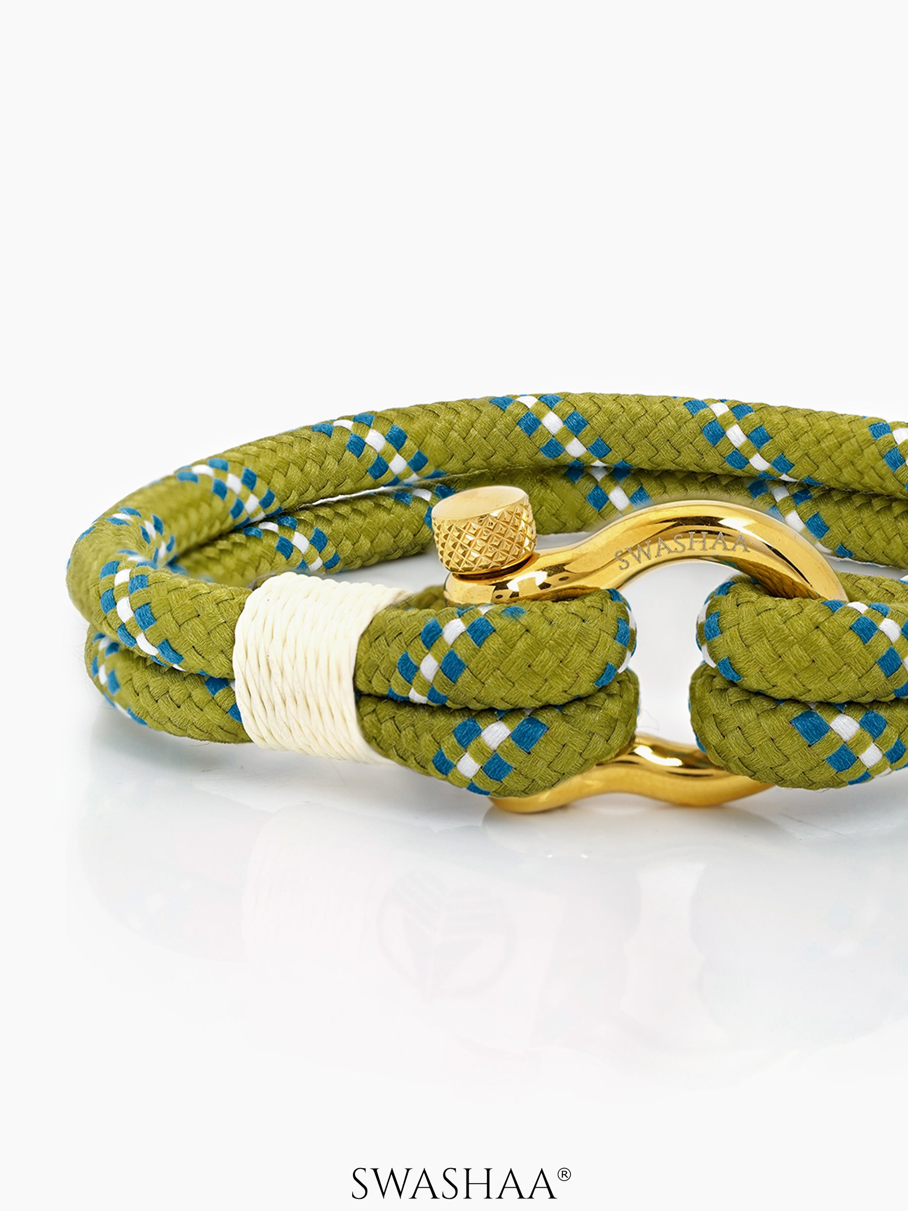 Olive Green Ridge Men's Nylon Rope Bracelet