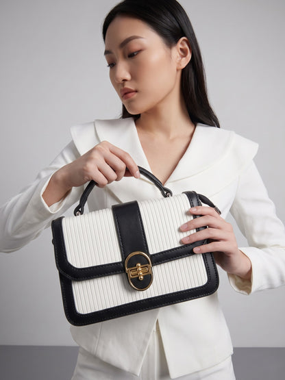 Olivia Black - White Classic Mini Bag - Swashaa