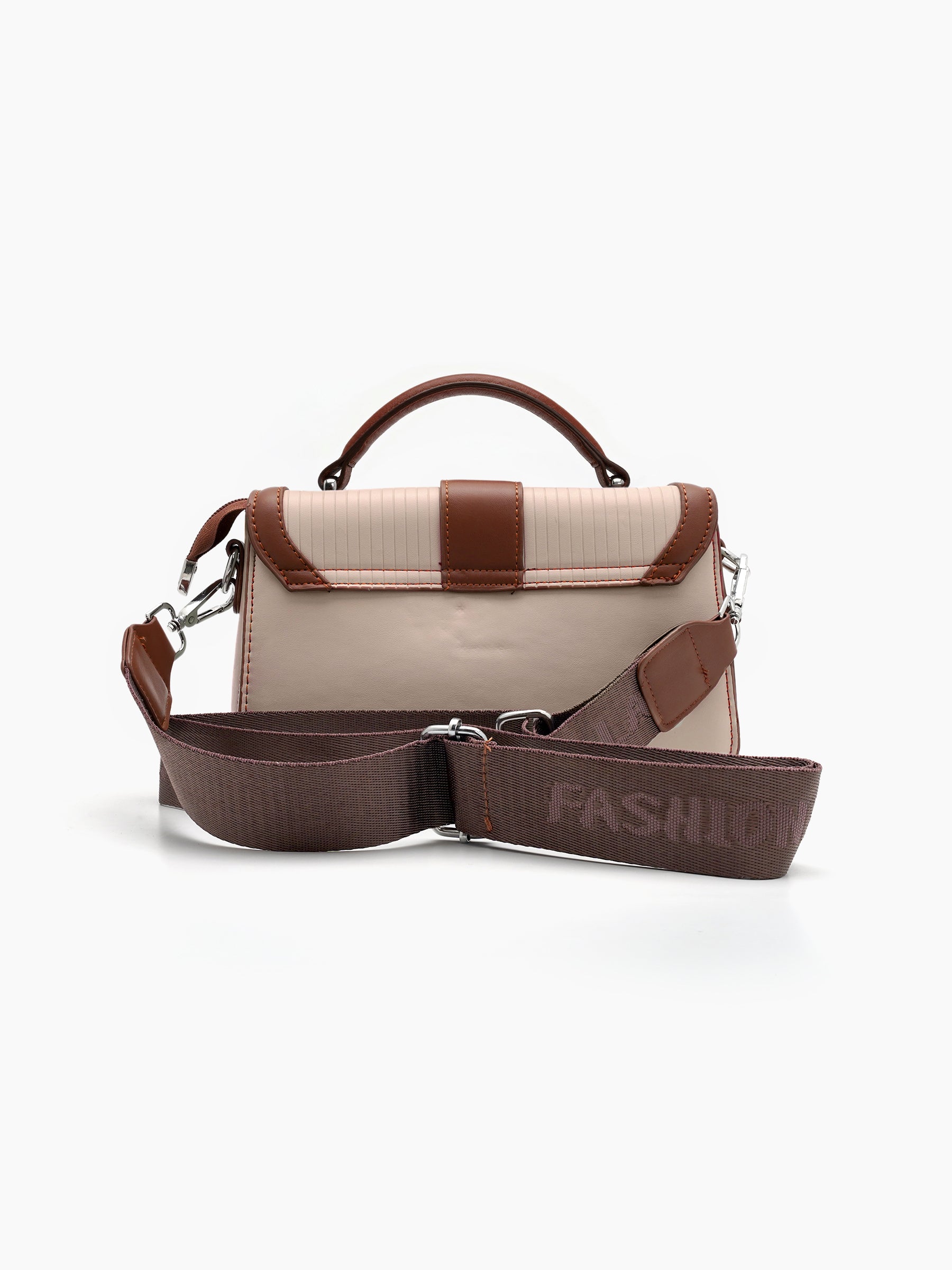 Olivia Cream Classic Mini Bag - Swashaa