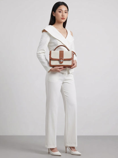 Olivia Ivory Classic Mini Bag - Swashaa