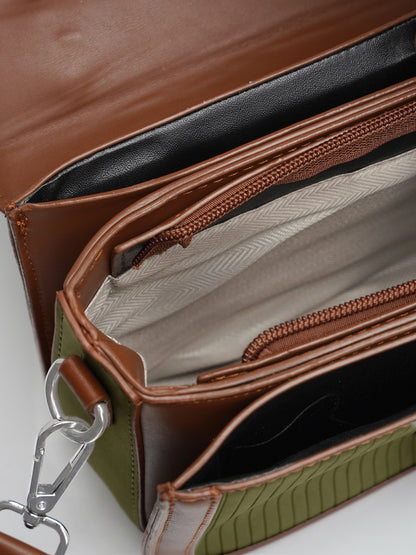 Olivia Olive Green Classic Mini Bag - Swashaa