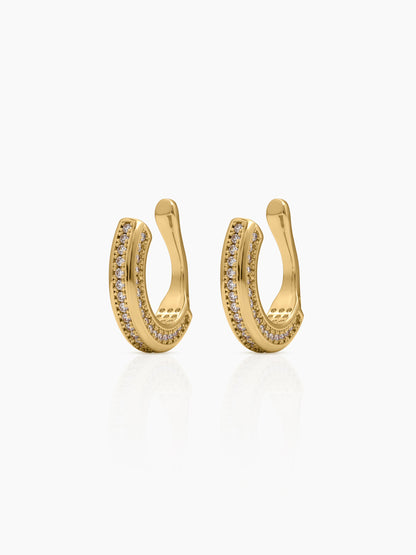 Omera Diamond 18K Gold Plated Women's Ear Cuffs