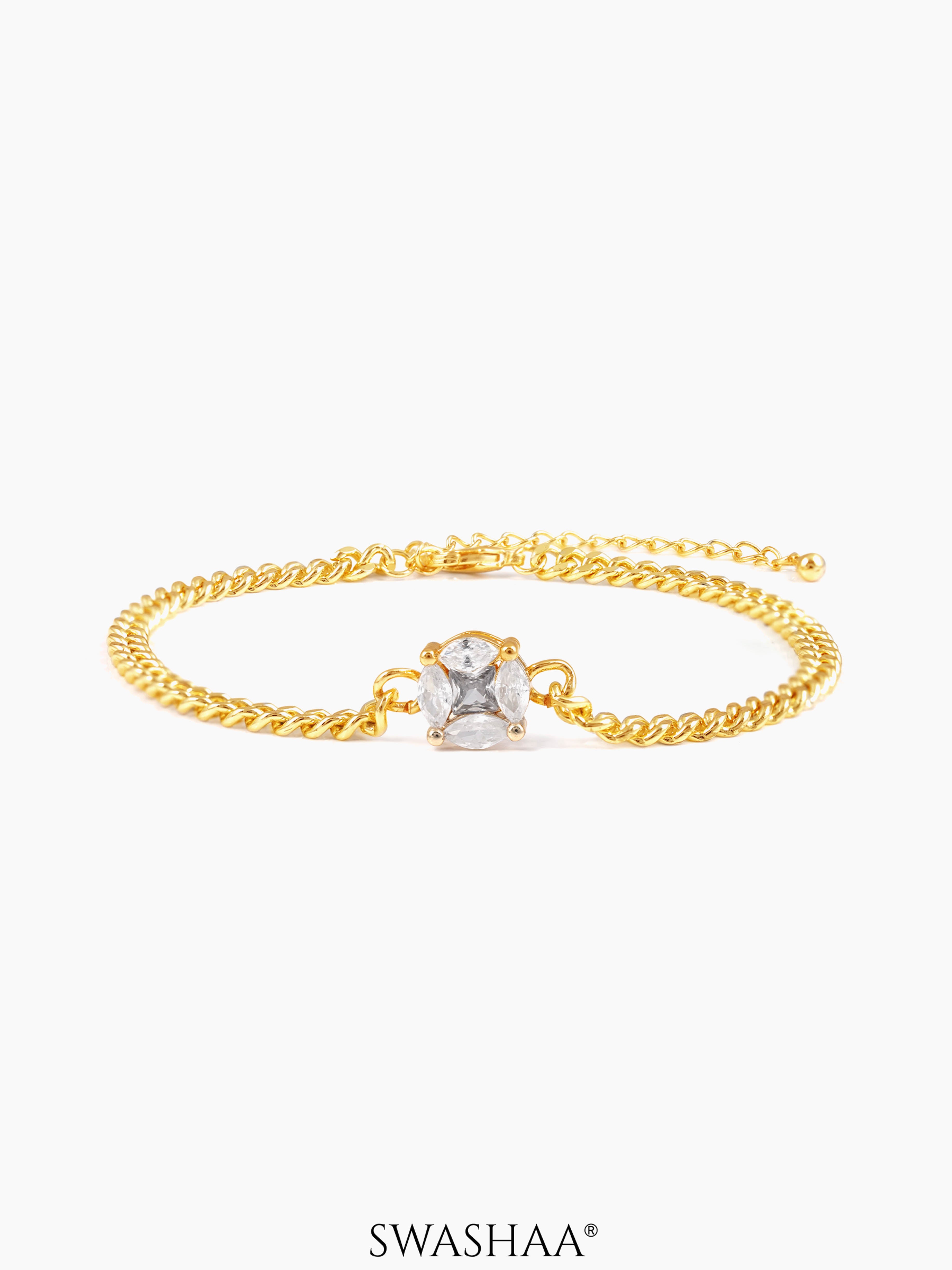 Onana Solitaire 18K Gold Plated Men's Bracelet