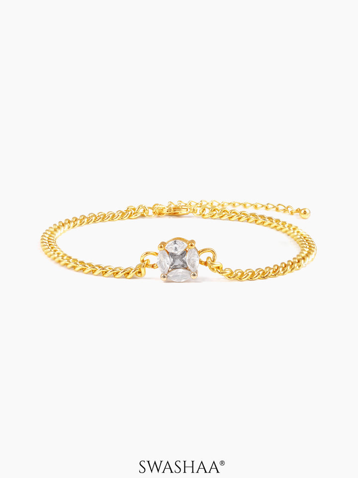 Onana Solitaire 18K Gold Plated Men's Bracelet