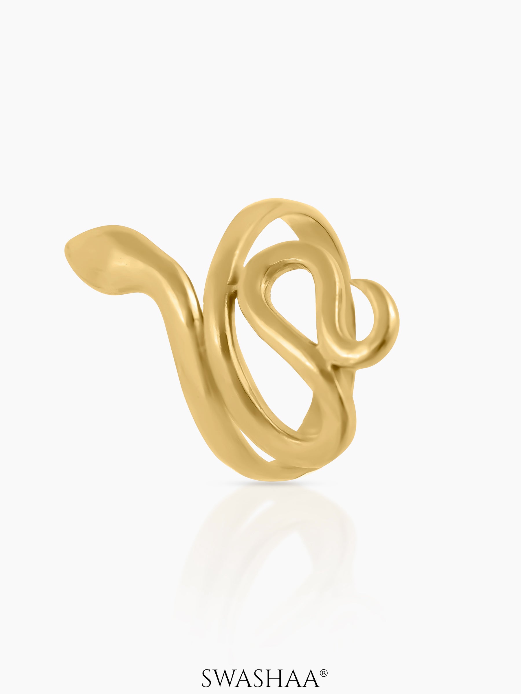 Oni Snake 18K Gold Plated Ring